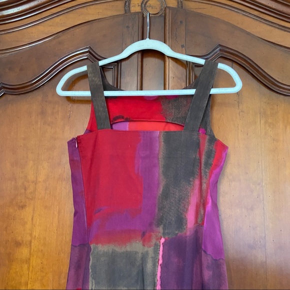 MaxMara Abstract Art Sleeveless Pinafore Shift Dress | Size 4 - Picture 6 of 13